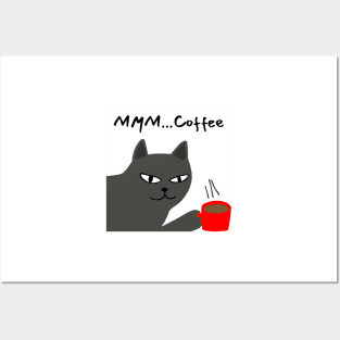 MMM...Coffee Cat Posters and Art